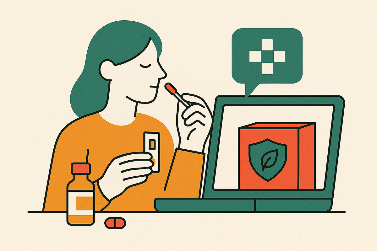 Cover illustration for “at-home allergy treatment services that include remote testing and doorstep delivery”