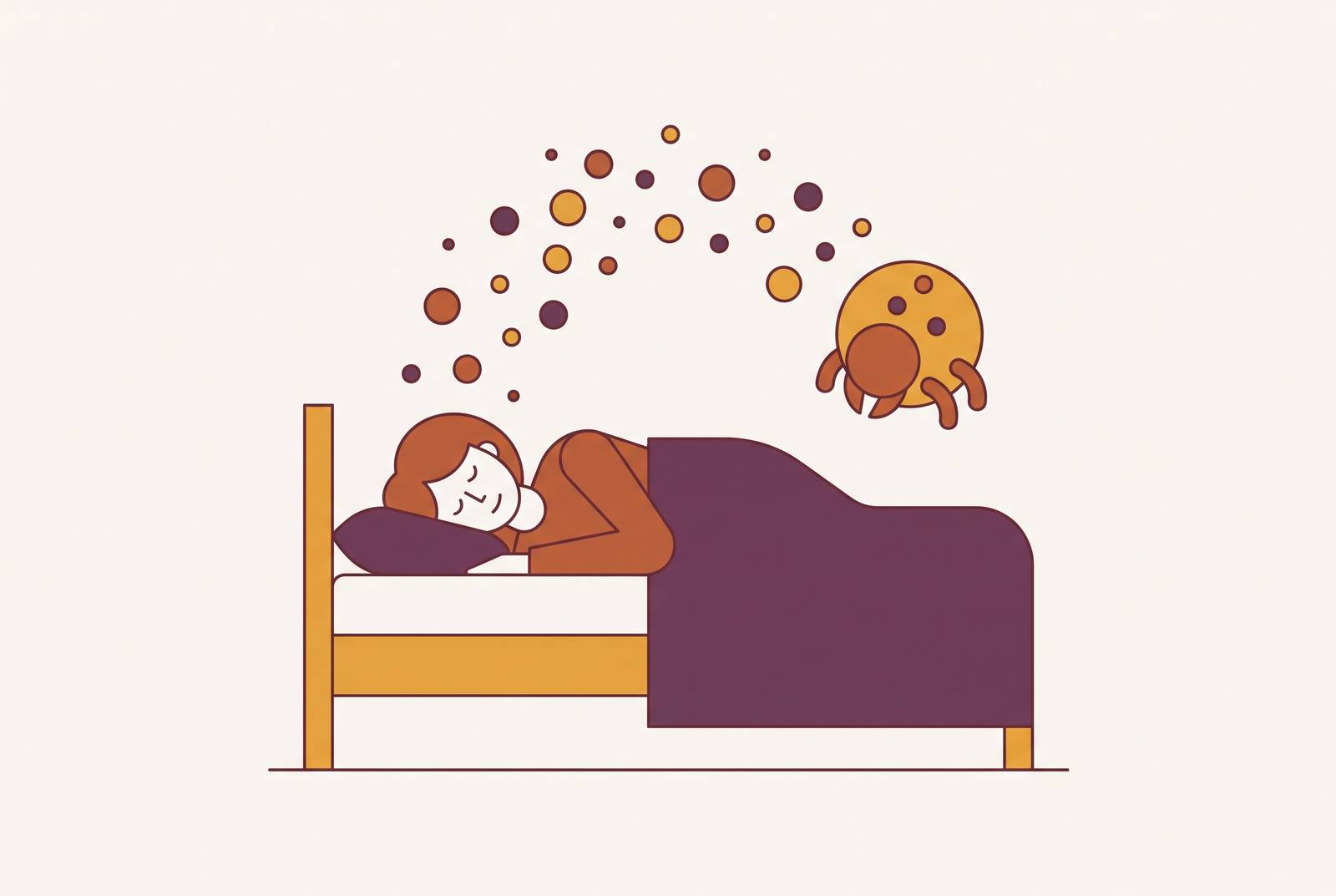 Cover illustration for “Dust Mite Allergy and Sleep Disruption in Adults”