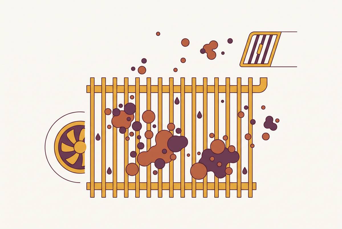 Cover illustration for “Mold Growth in Car Air Conditioning Evaporators”