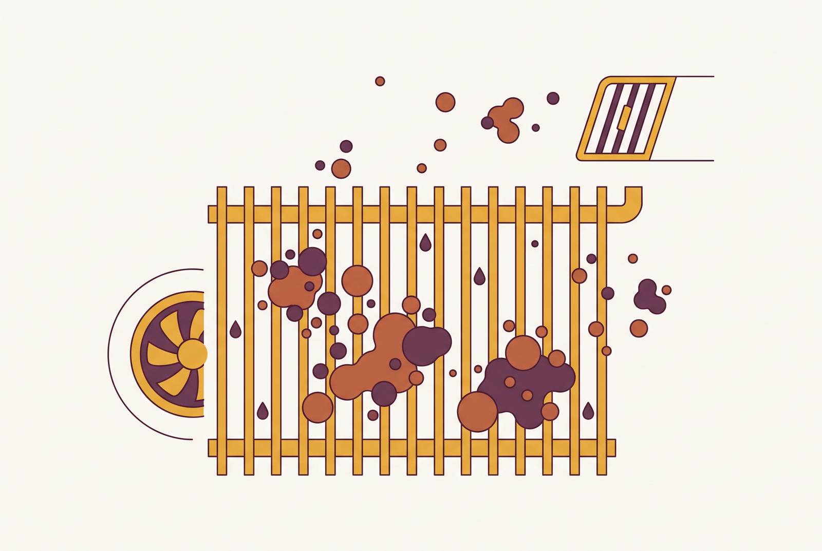 Cover illustration for “Mold Growth in Car Air Conditioning Evaporators”