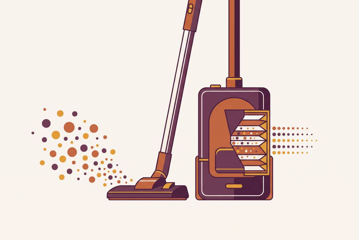 Cover illustration for “HEPA Vacuum Filtration for Dust Mite Allergen Removal”