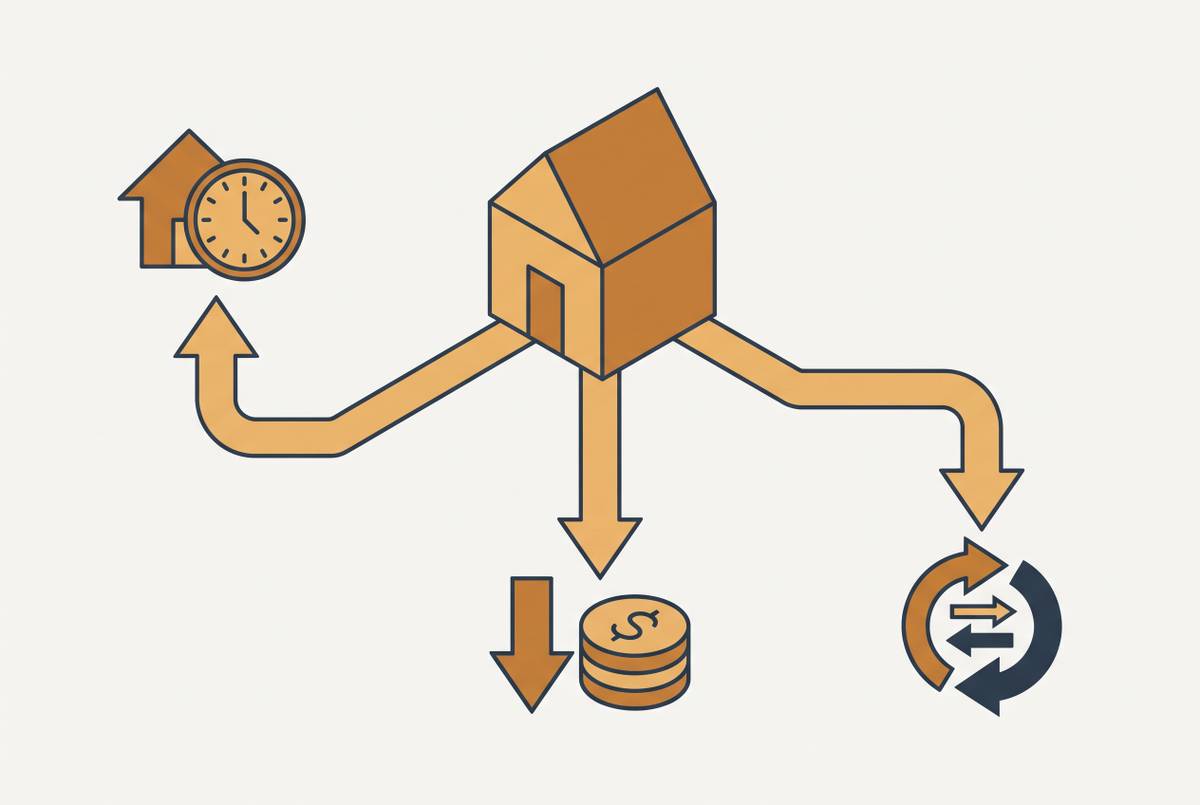 Cover illustration for “Hold vs Sell vs Exchange Decision Framework for Rental Property”