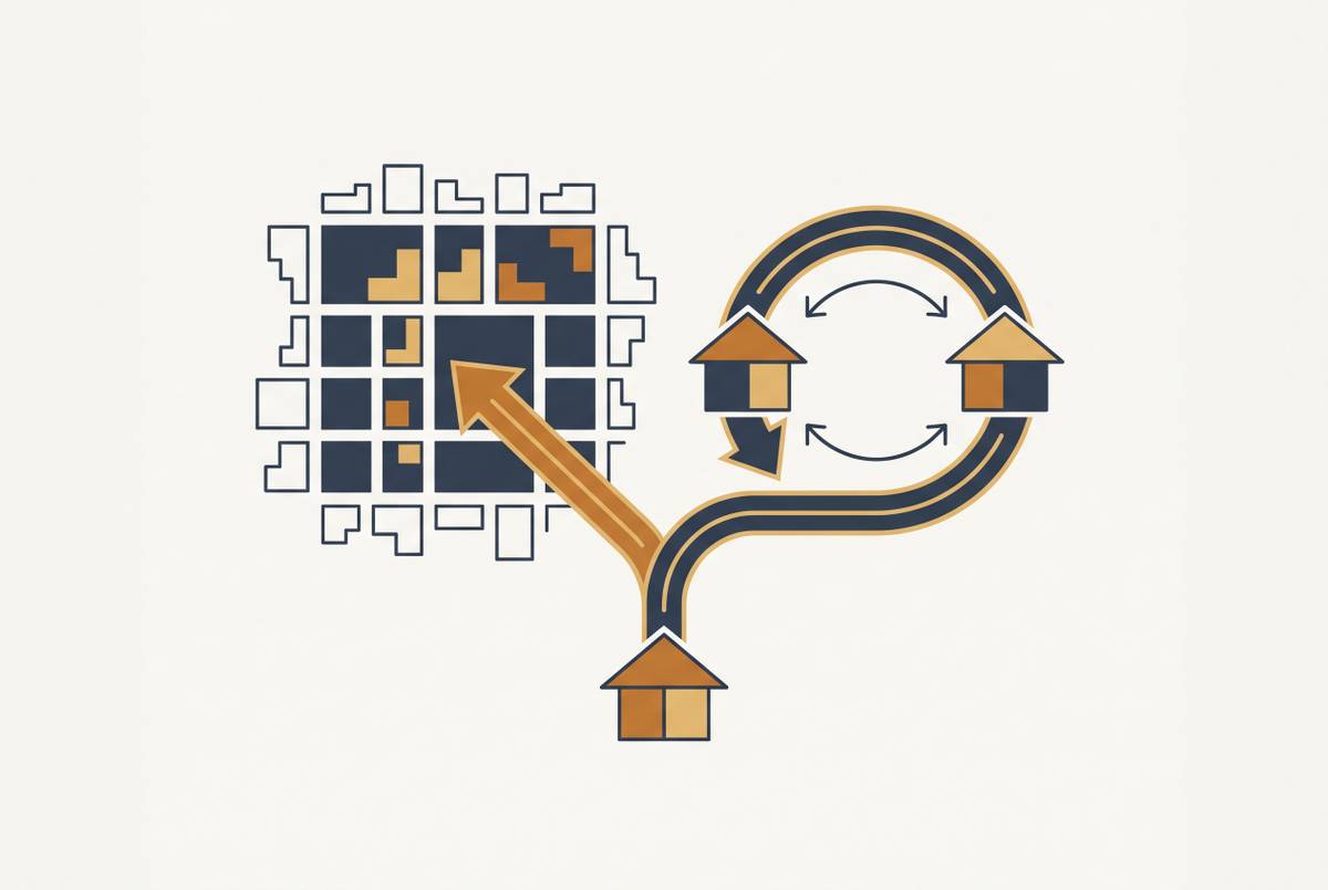 Cover illustration for “Opportunity Zone vs 1031 Exchange for Appreciated Real Estate”