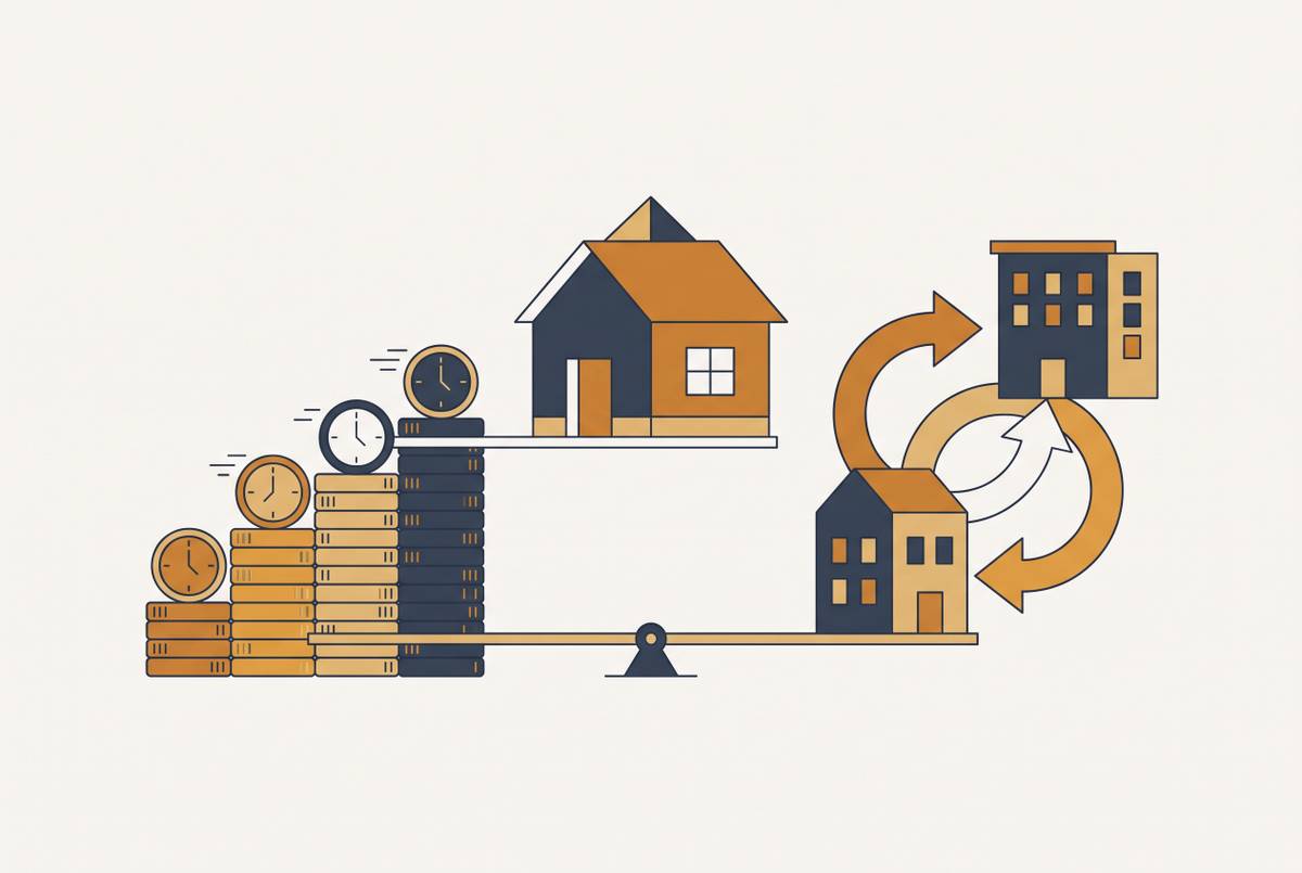 Cover illustration for “Installment Sale vs 1031 Exchange for Seller-Financed Deals”