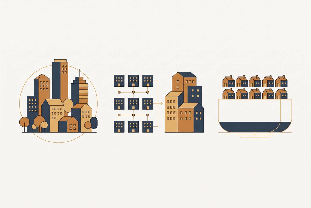 Cover illustration for “Qualified Opportunity Zones and Passive Real Estate Funds Compared to DSTs”