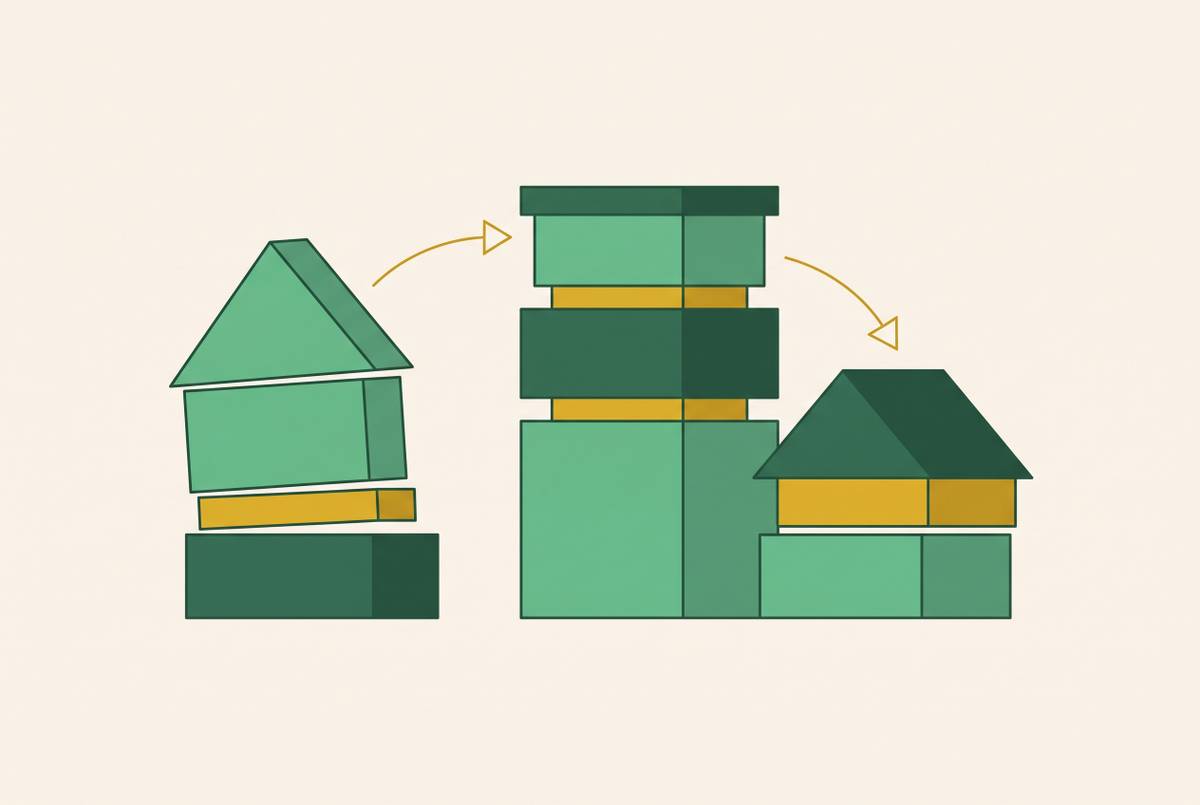 Cover illustration for “Stacking 1031 Exchanges With Cost Segregation Across Multiple Properties”