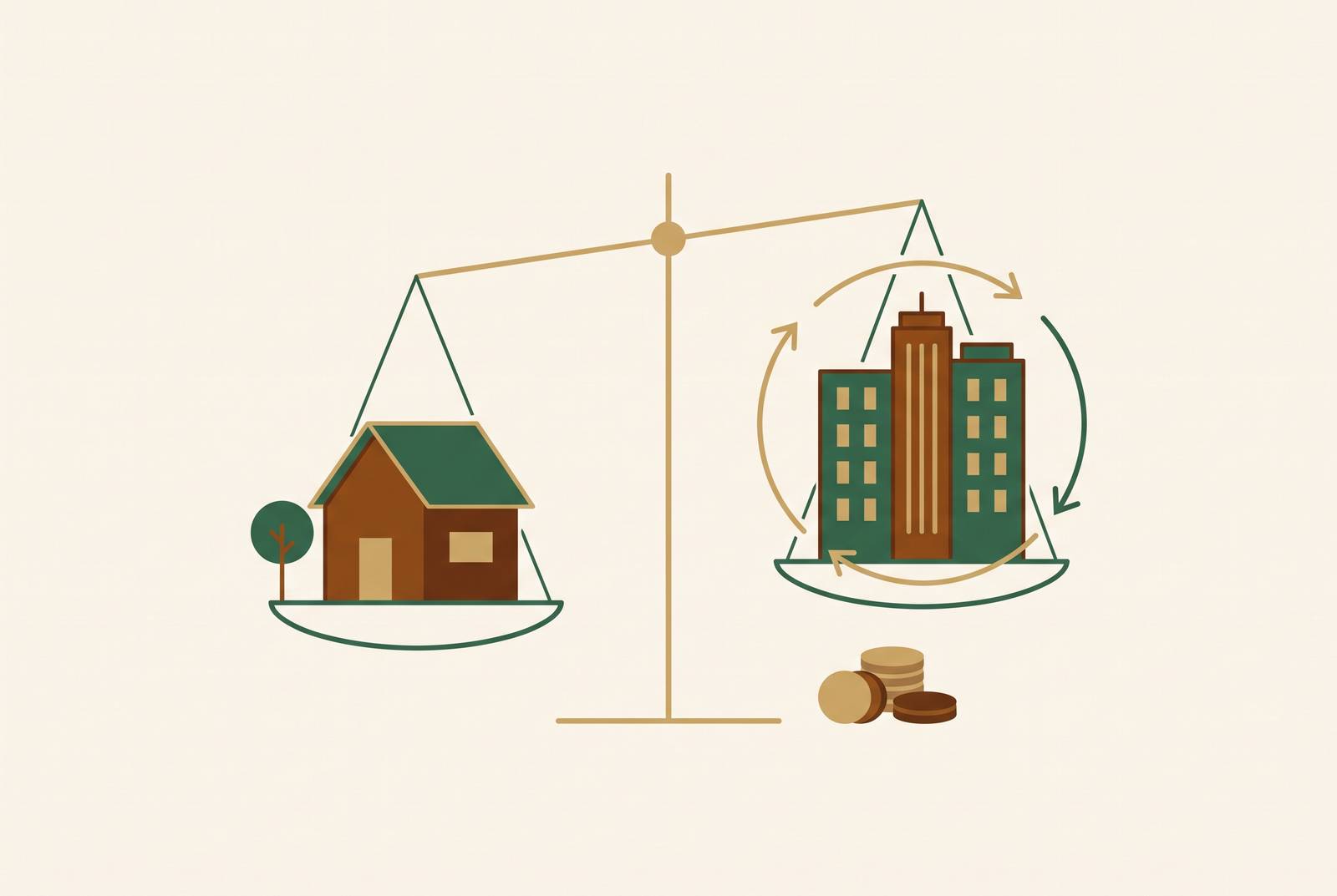 Cover illustration for “Primary Residence Exclusion vs. 1031 Exchange Rules”