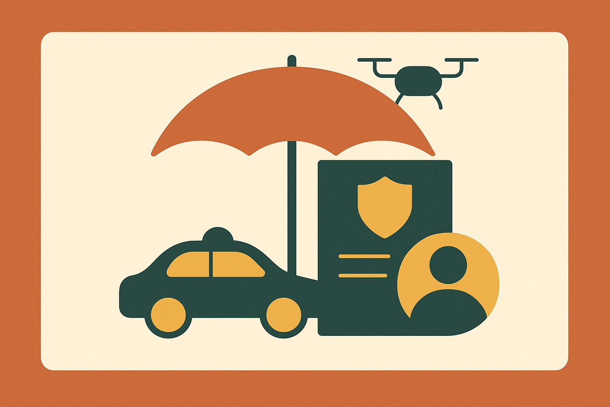 Cover illustration for “Insurance Structure for an Autonomous System Pilot With an Enterprise Customer”
