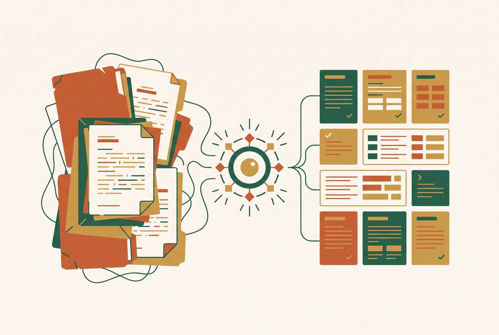 Cover illustration for “AI-Assisted Contract Abstraction for Legacy Contract Portfolios”