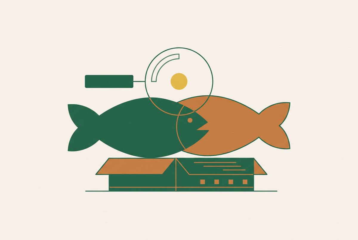 Cover illustration for “Species Substitution Risk in Seafood Distribution”