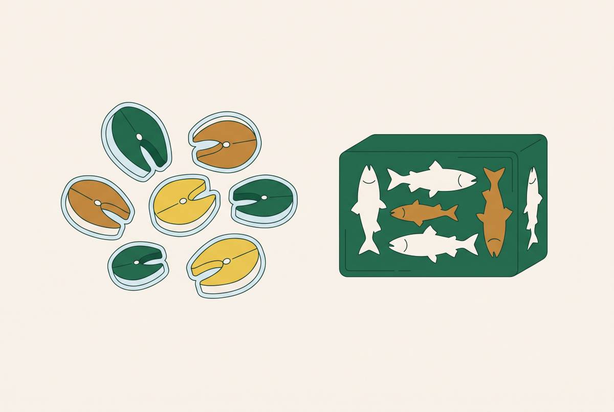 Cover illustration for “IQF vs. Block Frozen Seafood Specs in Distributor Purchasing”