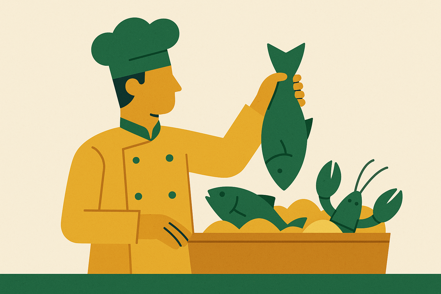 Cover illustration for “How Independent Restaurant Chefs Specify Seafood vs. Chain Buyers”