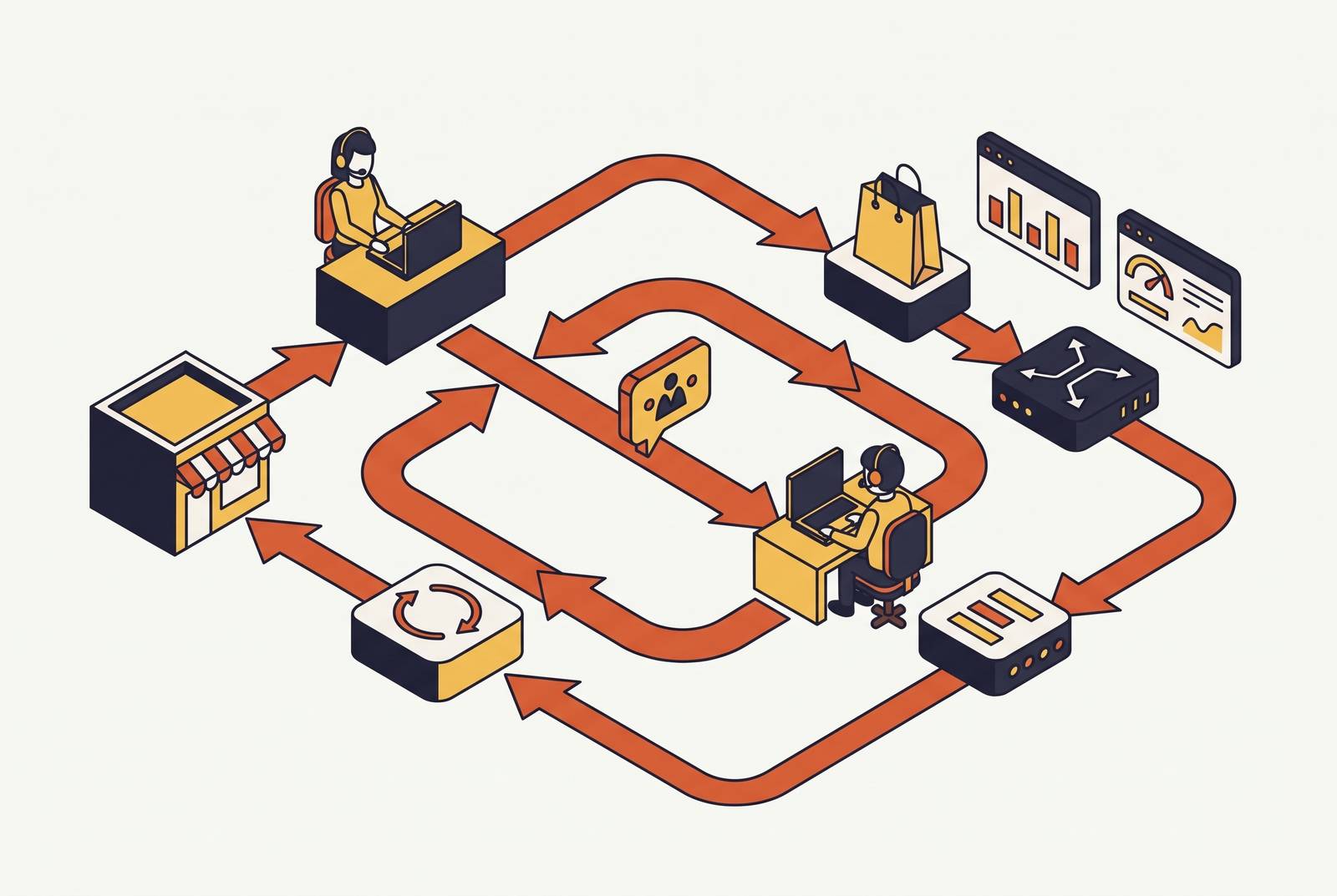 Cover illustration for “Customer Service Agent Handoff Protocols in Retail”