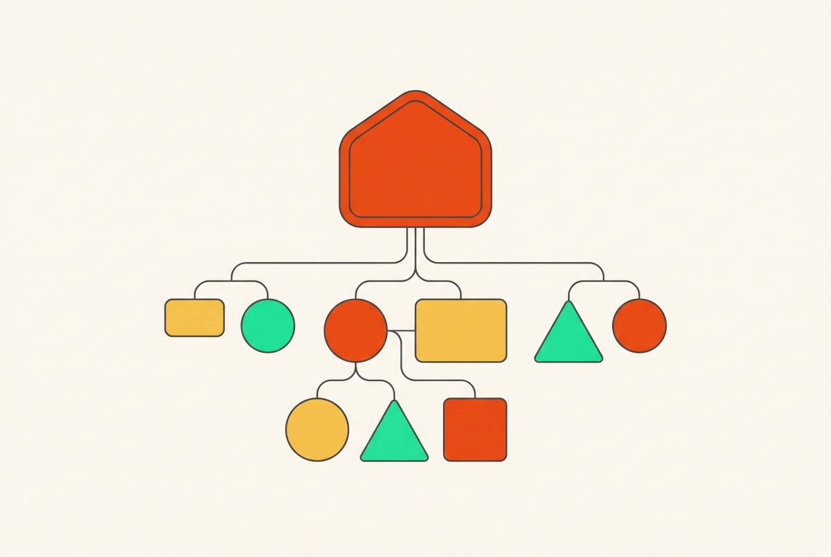 Cover illustration for “Brand Architecture Models and When Startups Should Choose Them”