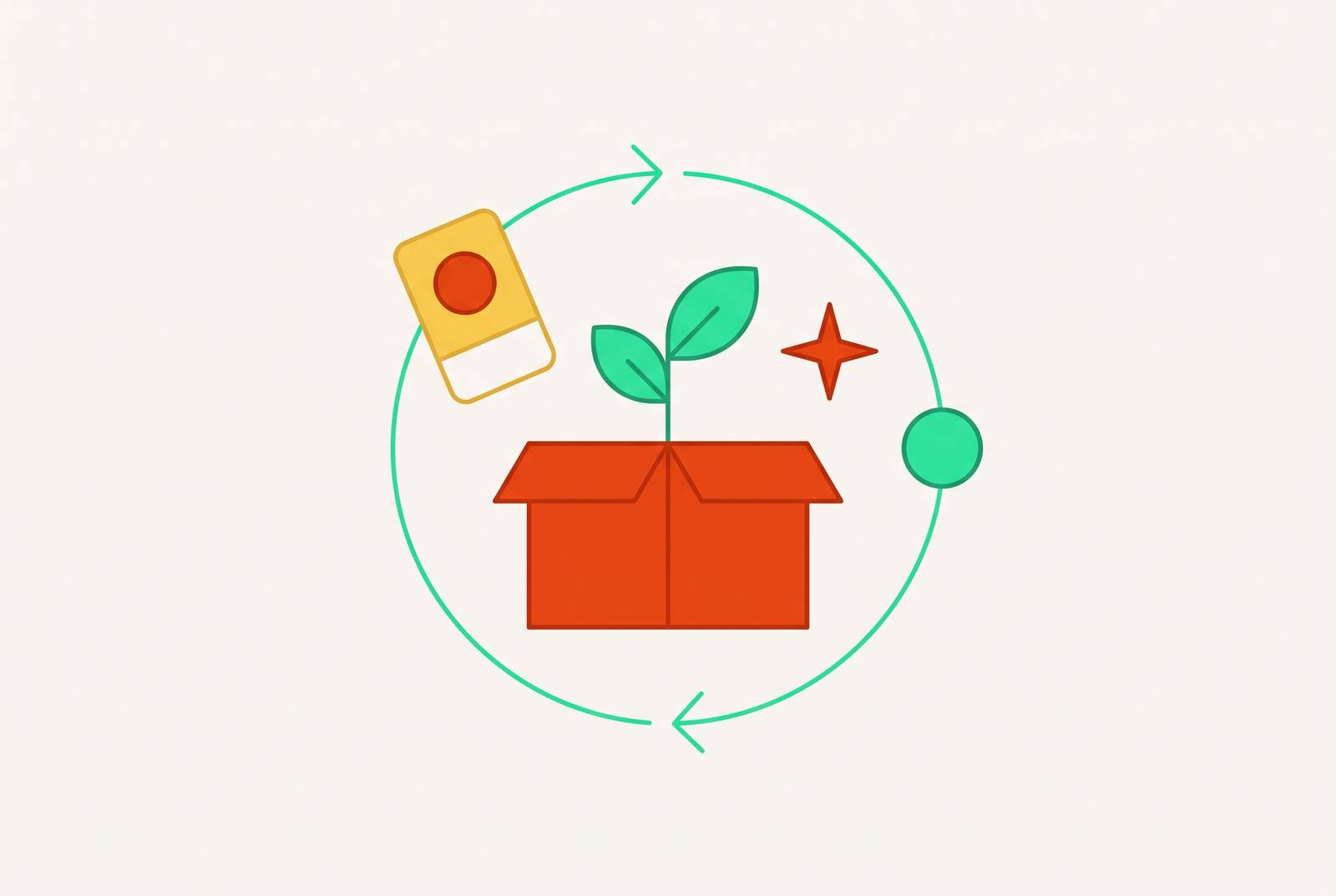 Cover illustration for “subscription-based branding services for early-stage startups”