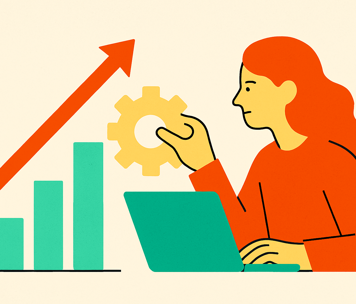 Cover illustration for “Scaling Creative Output Without Adding Headcount”