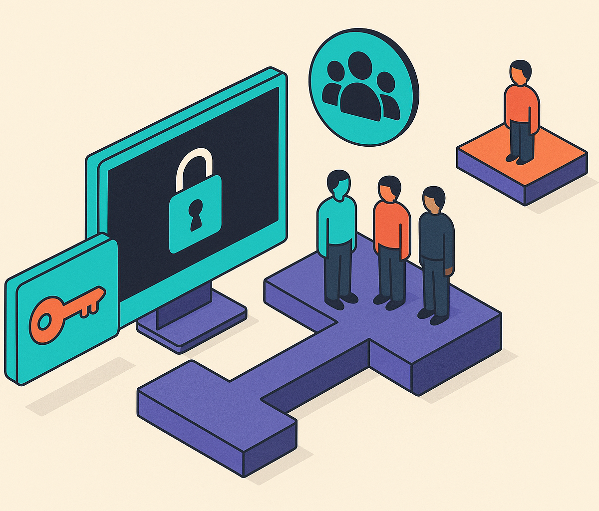 Cover illustration for “Organization and Team Modeling in SaaS Authentication Systems”
