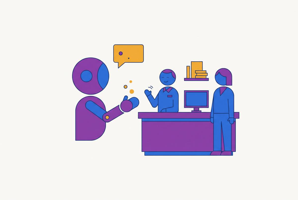 Cover illustration for “Introducing AI Automation to Front-Desk and Billing Staff Without Triggering Resistance”