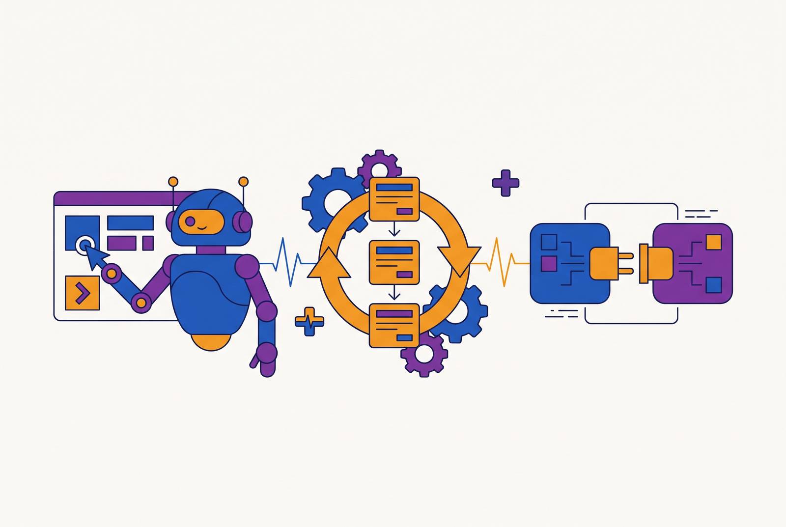Cover illustration for “Computer-Use Agents vs RPA vs API Integrations in Healthcare”