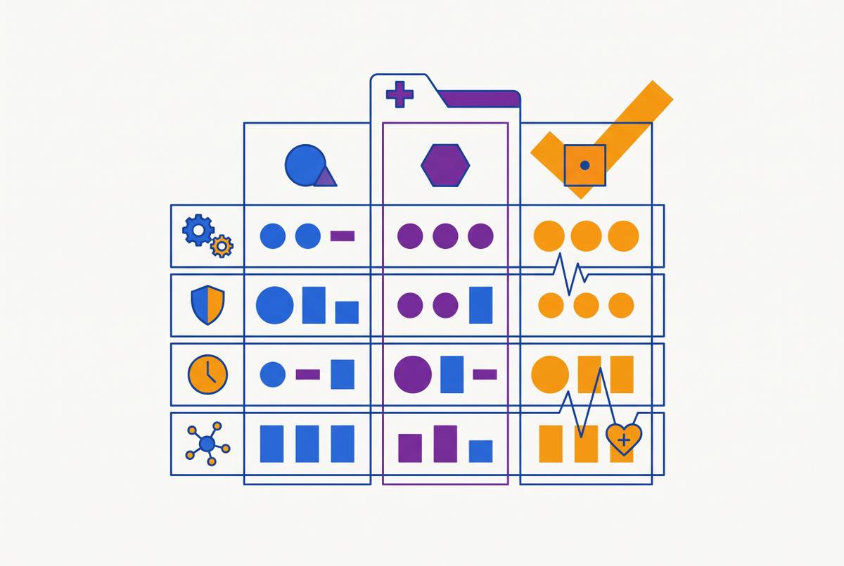Cover illustration for “RFP Scorecard for Healthcare AI Automation Vendors”