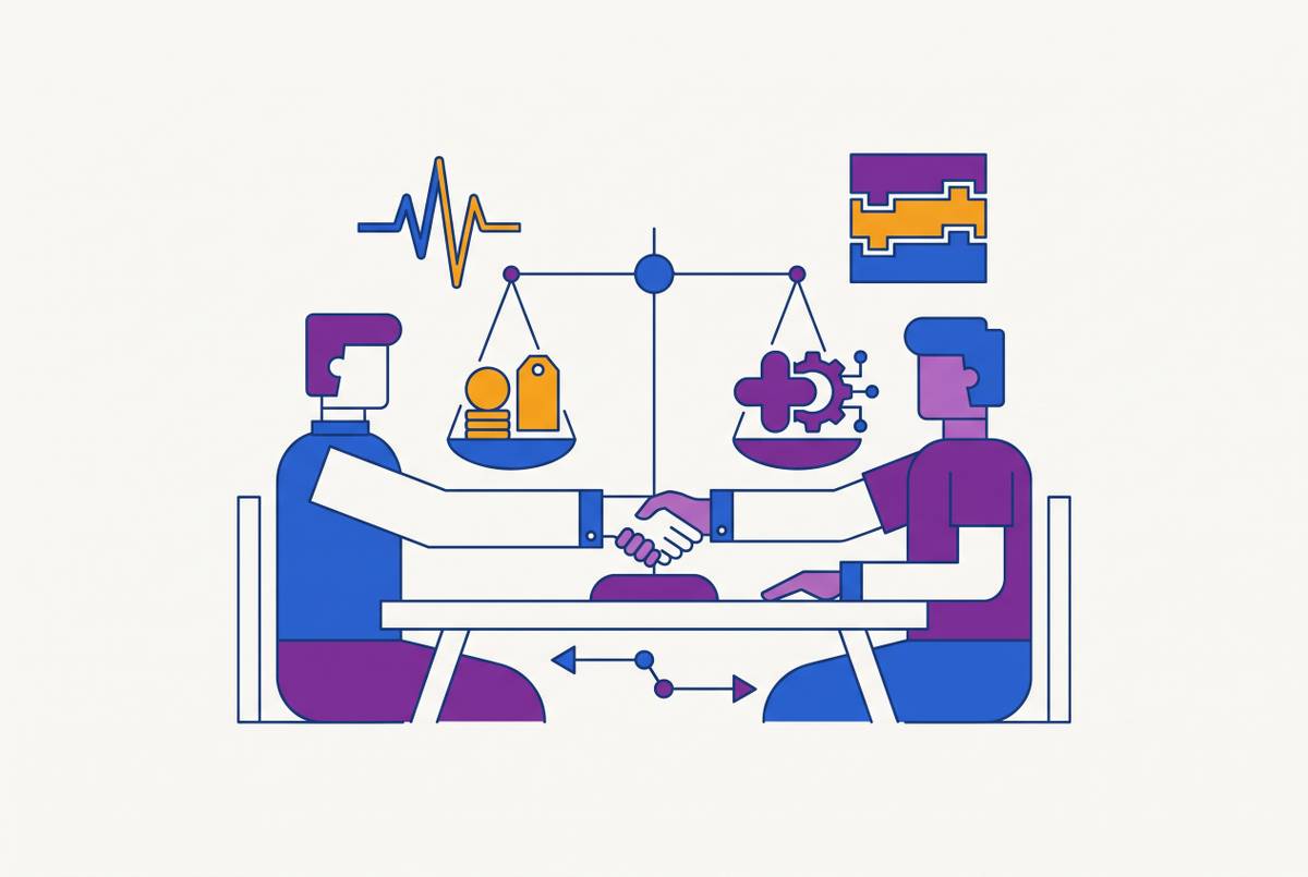 Cover illustration for “Negotiating Pricing Models for Healthcare Automation Platforms”