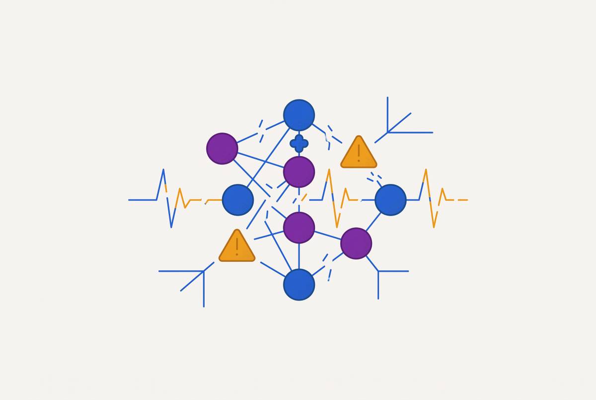 Cover illustration for “Common Failure Modes in Healthcare AI Implementations”