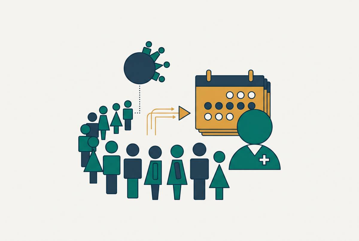 Cover illustration for “Wait List Management Tactics for Overbooked Medical Practices”