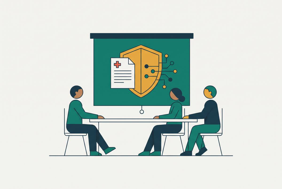 Cover illustration for “Staff HIPAA Training Obligations When Introducing AI Tools”