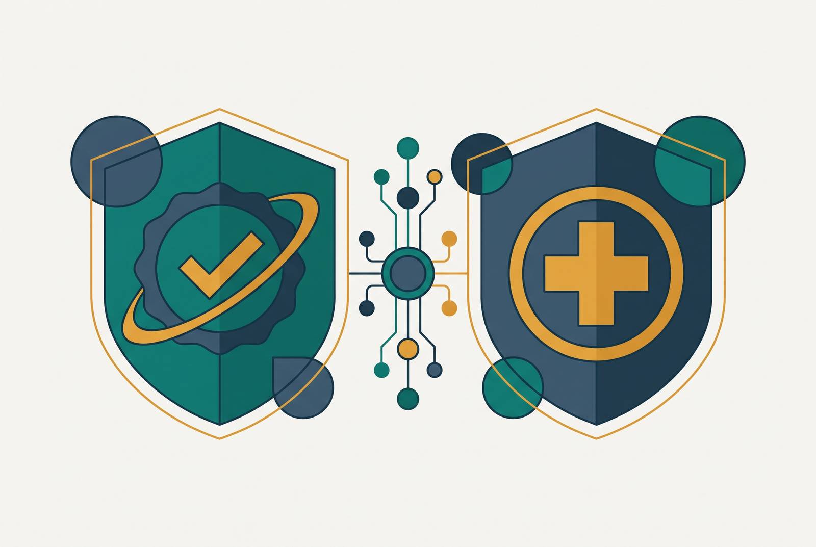 Cover illustration for “SOC 2 Type II vs HIPAA Certification for Healthcare AI Tools”
