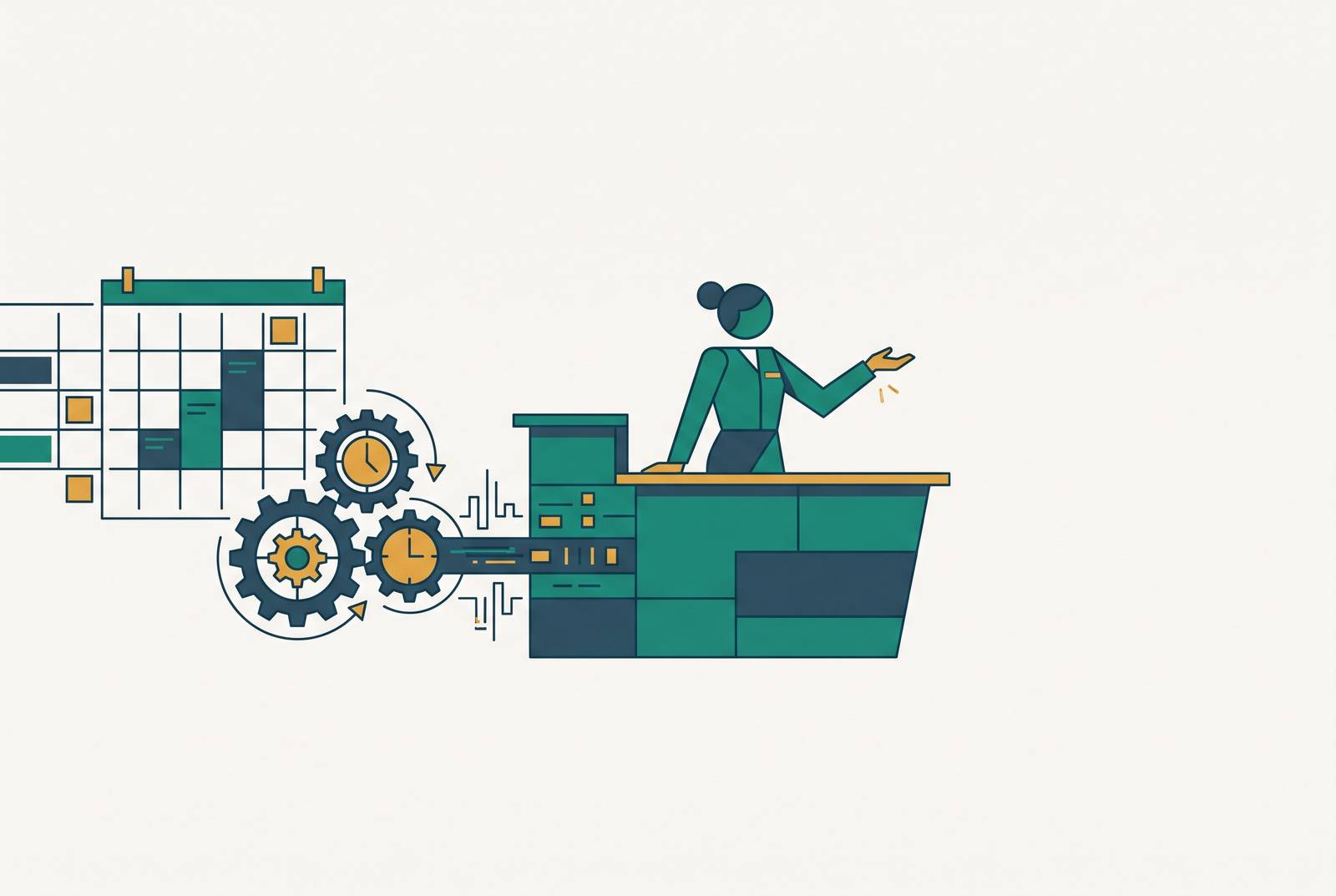 Cover illustration for “Restructuring Front-Desk Roles When Scheduling Is Automated”