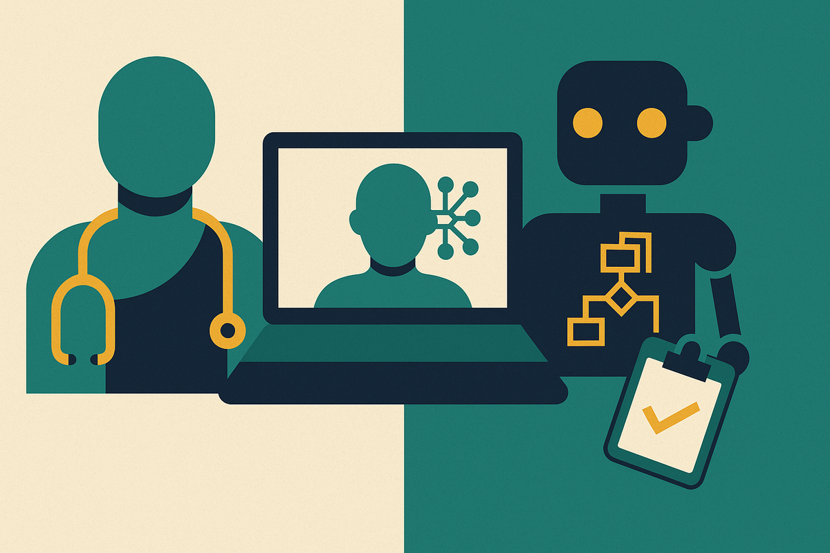 Cover illustration for “Computer-Use AI Agents vs Scripted Automation in Healthcare Operations”