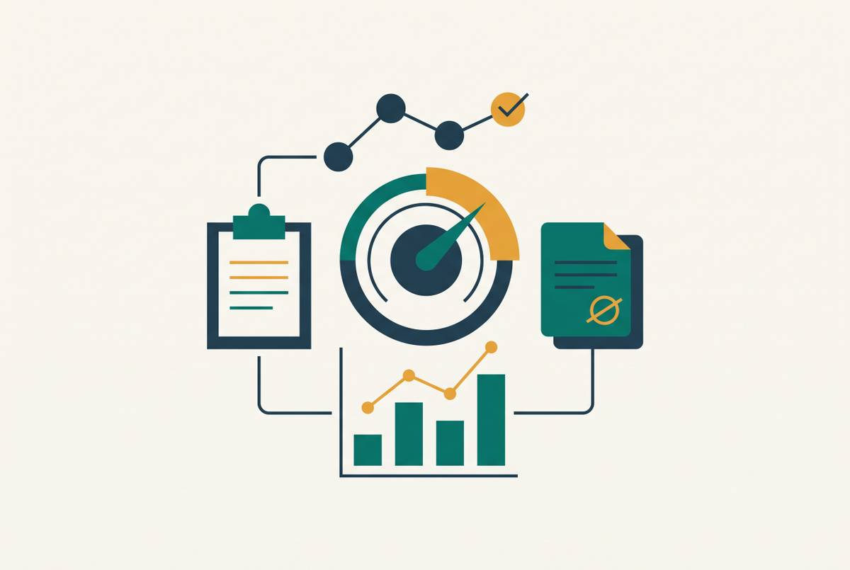 Cover illustration for “Measuring AI Agent Performance in Administrative Healthcare Workflows”