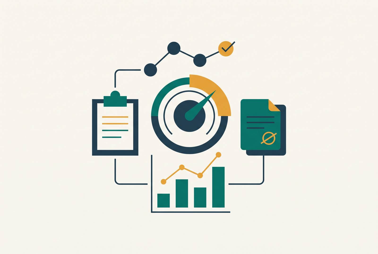Cover illustration for “Measuring AI Agent Performance in Administrative Healthcare Workflows”