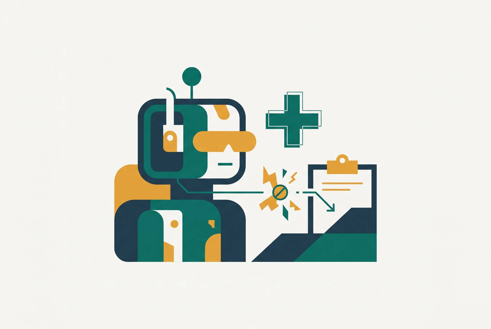 Cover illustration for “What Happens When an AI Agent Makes an Error in a Medical Office”