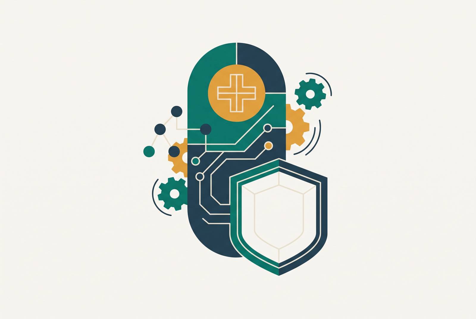 Cover illustration for “AI Automation Platforms for Medical Clinics With Zero-PHI Storage Architecture”
