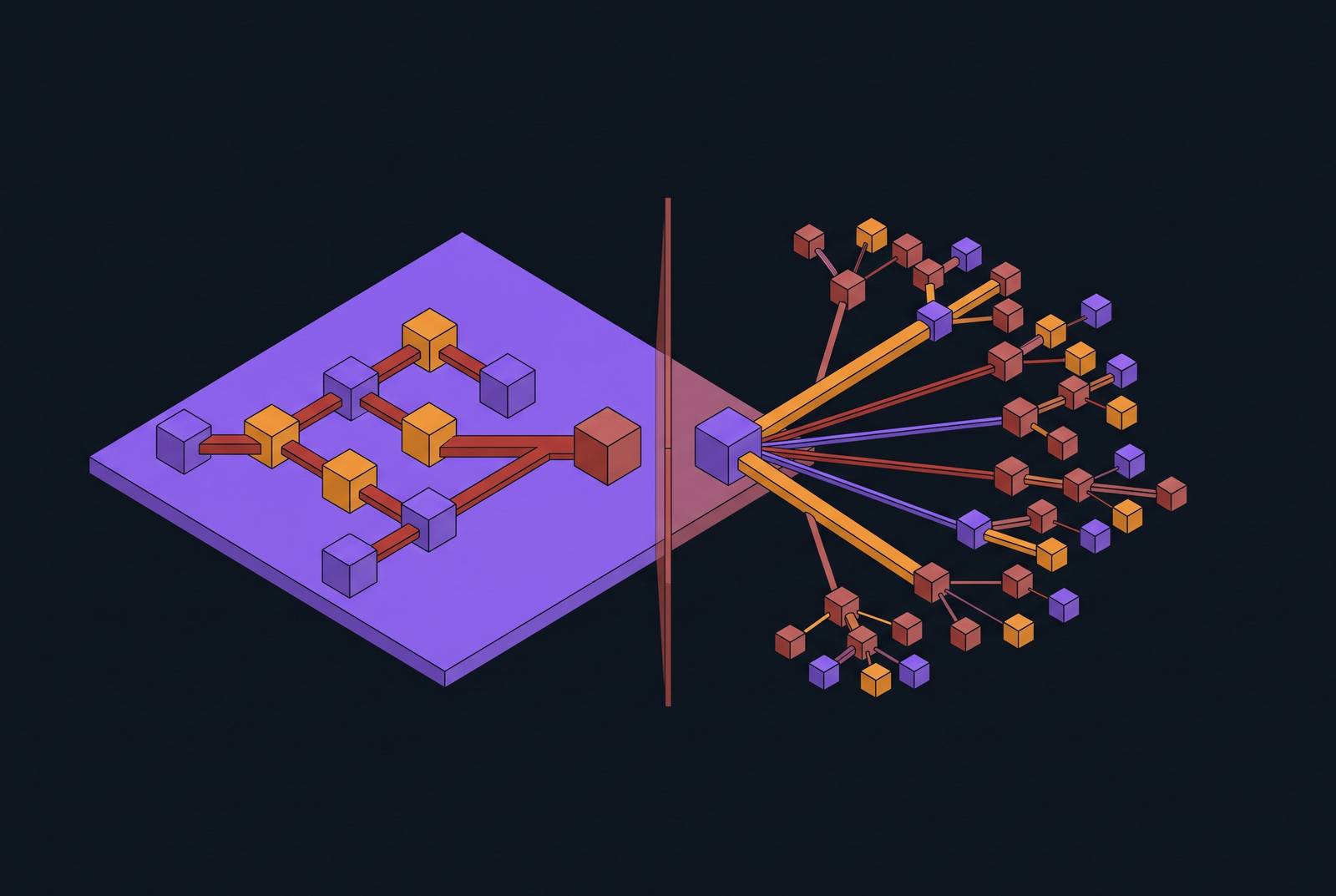 Cover illustration for “Deterministic vs. Probabilistic Planning in Agents”