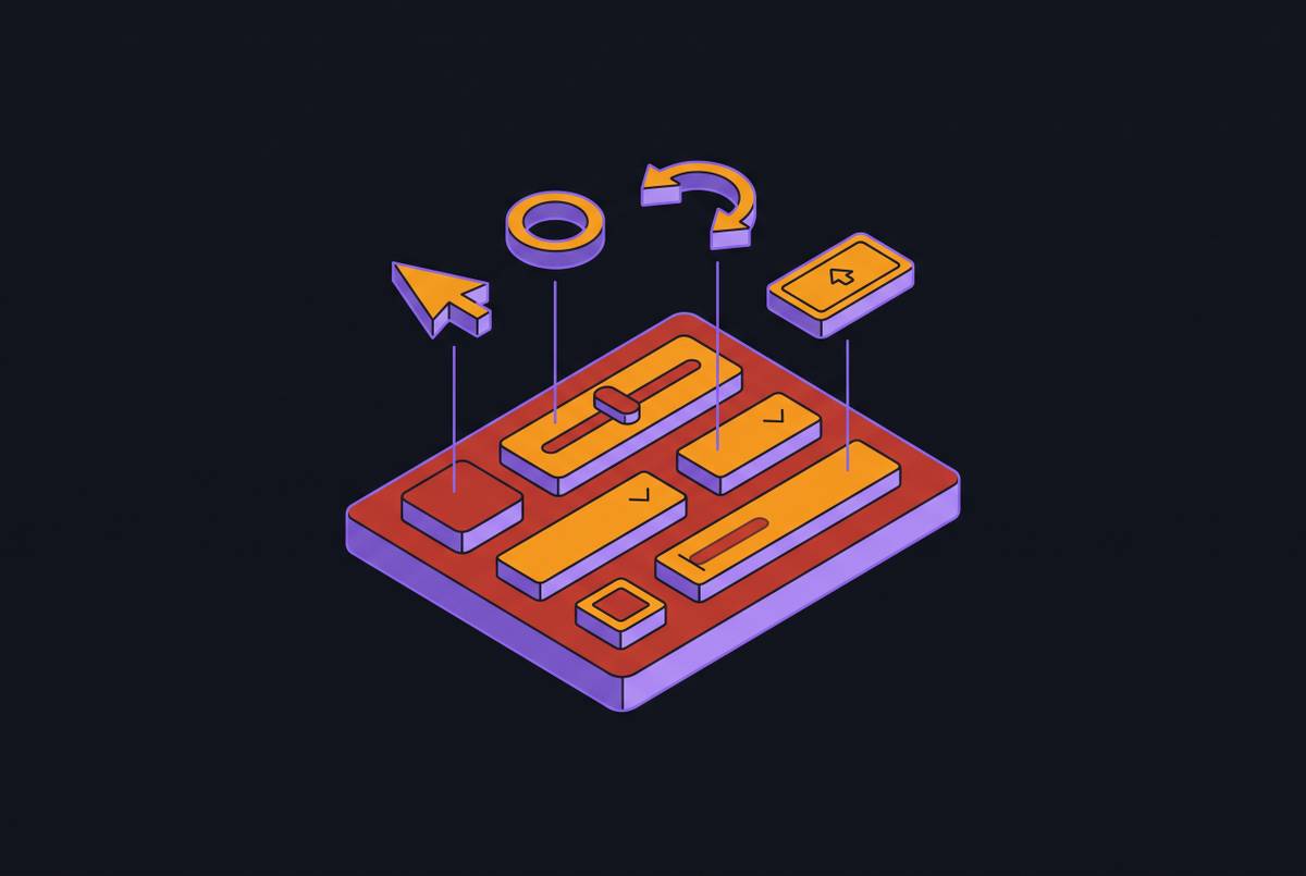 Cover illustration for “Action Space Design for GUI Agents”