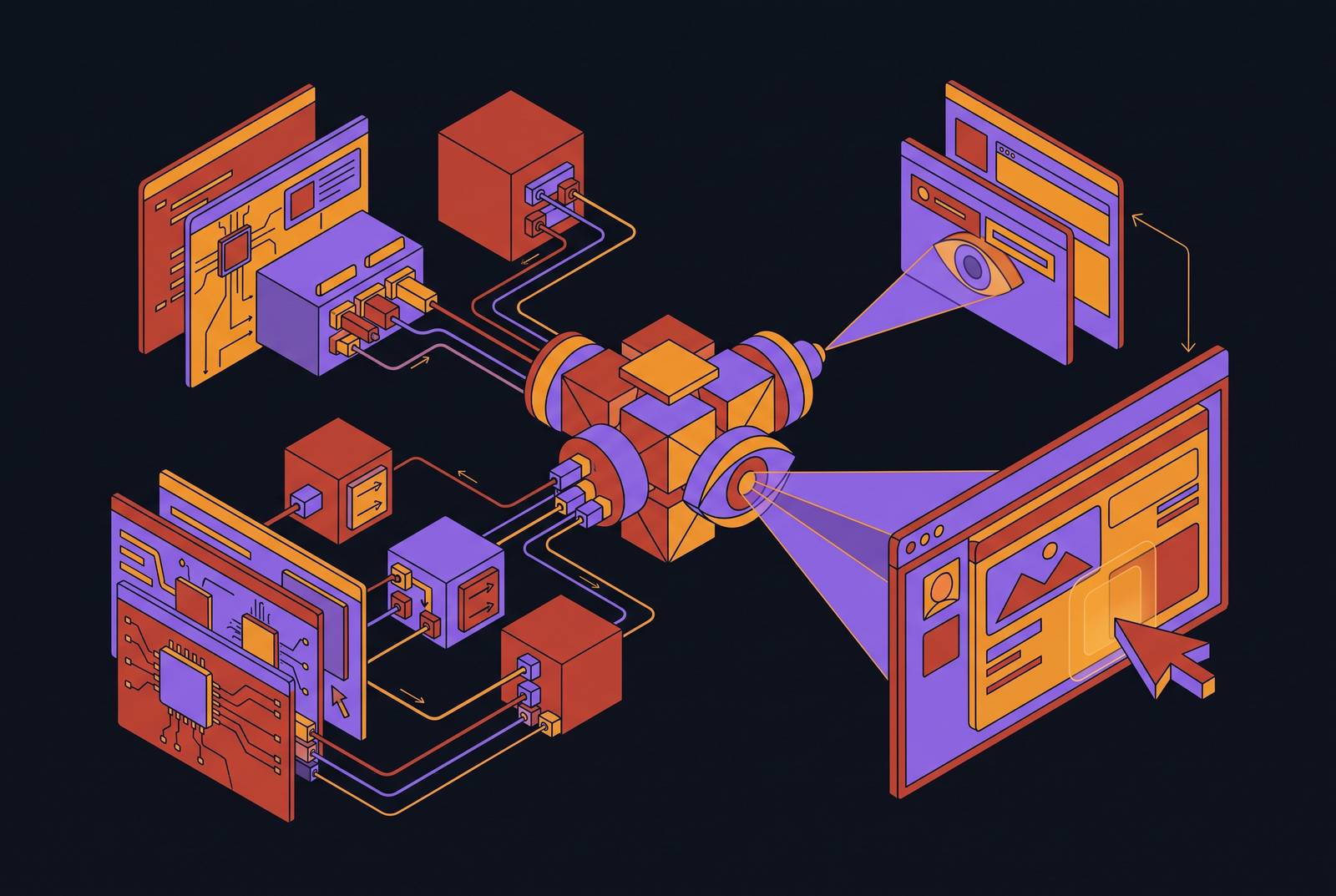 Cover illustration for “Tool Calling vs Pure Vision in Computer-Use Agents”
