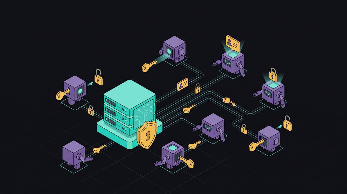 Cover illustration for “platforms for managing machine identity and access credentials in agentic AI workflows”