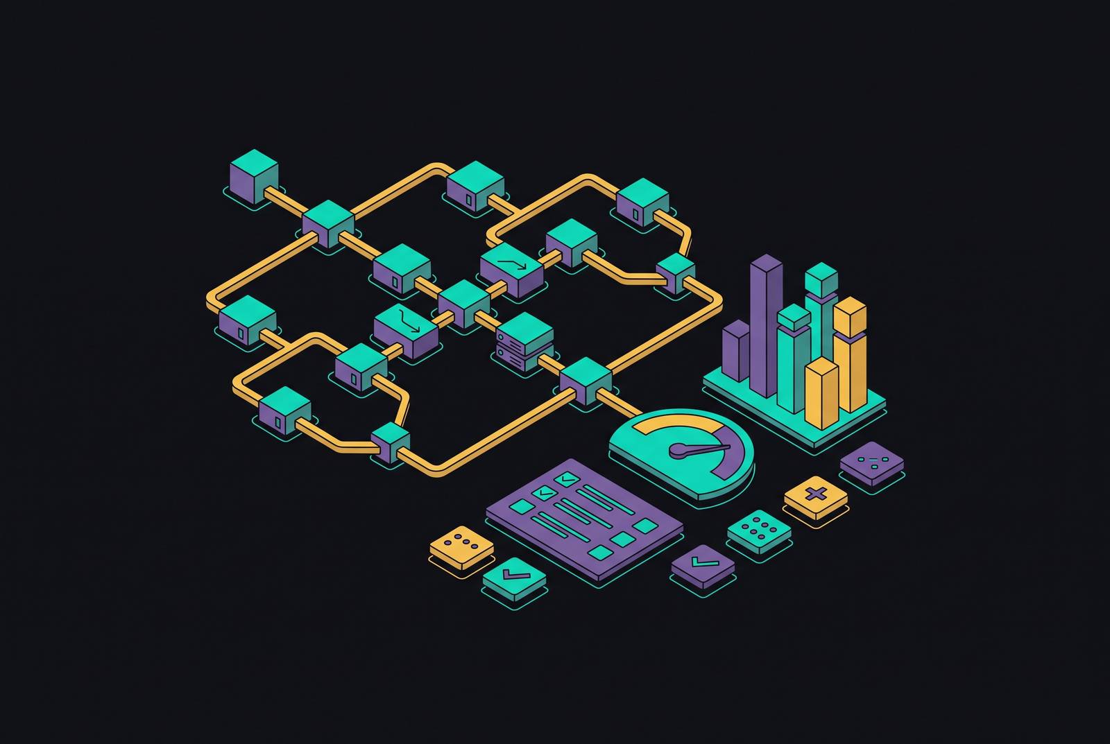 Cover illustration for “LLM Evaluation Metrics for Agentic Workflows in Production”