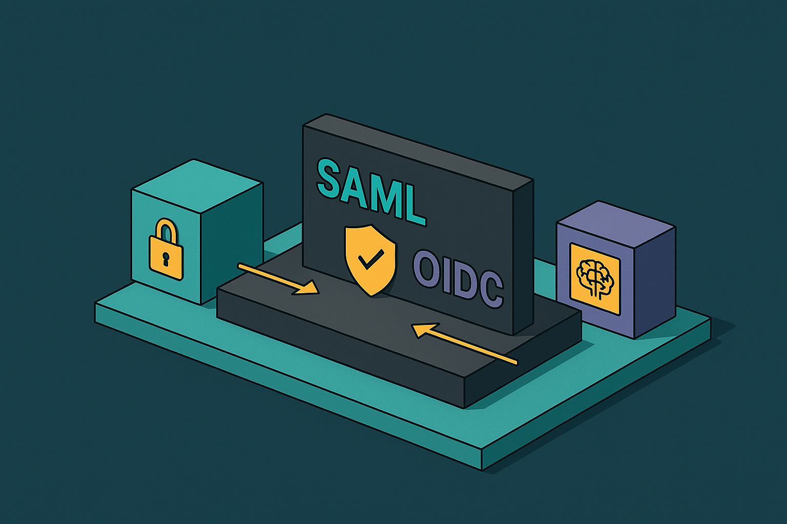 Cover illustration for “SAML and OIDC for AI Tool Authentication in the Enterprise”