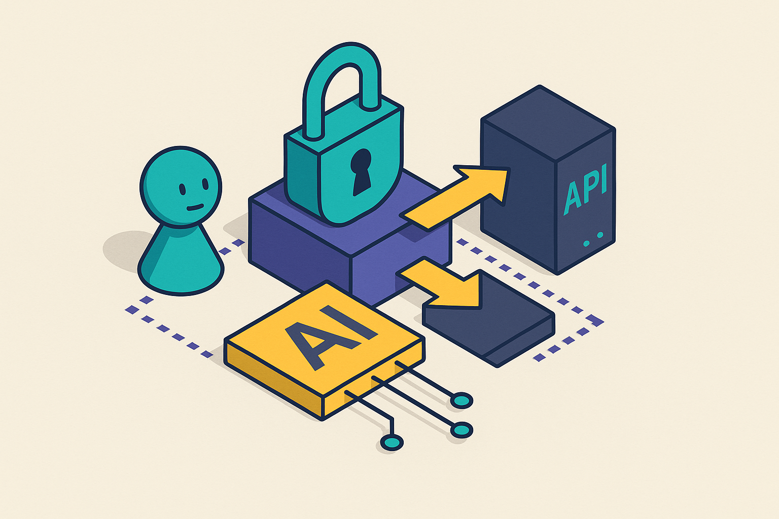 Cover illustration for “approaches to zero-trust access enforcement for AI agents interacting with enterprise APIs”