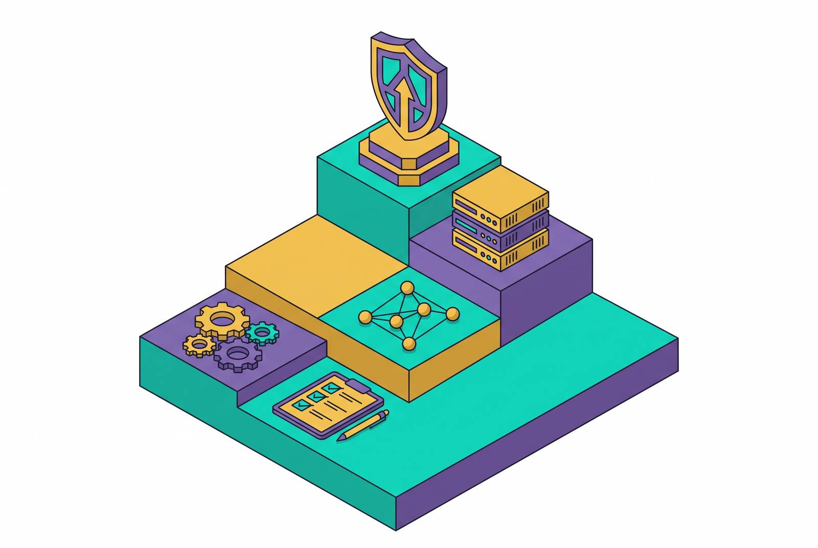 Cover illustration for “AI Governance Maturity Model for Enterprise Rollouts”