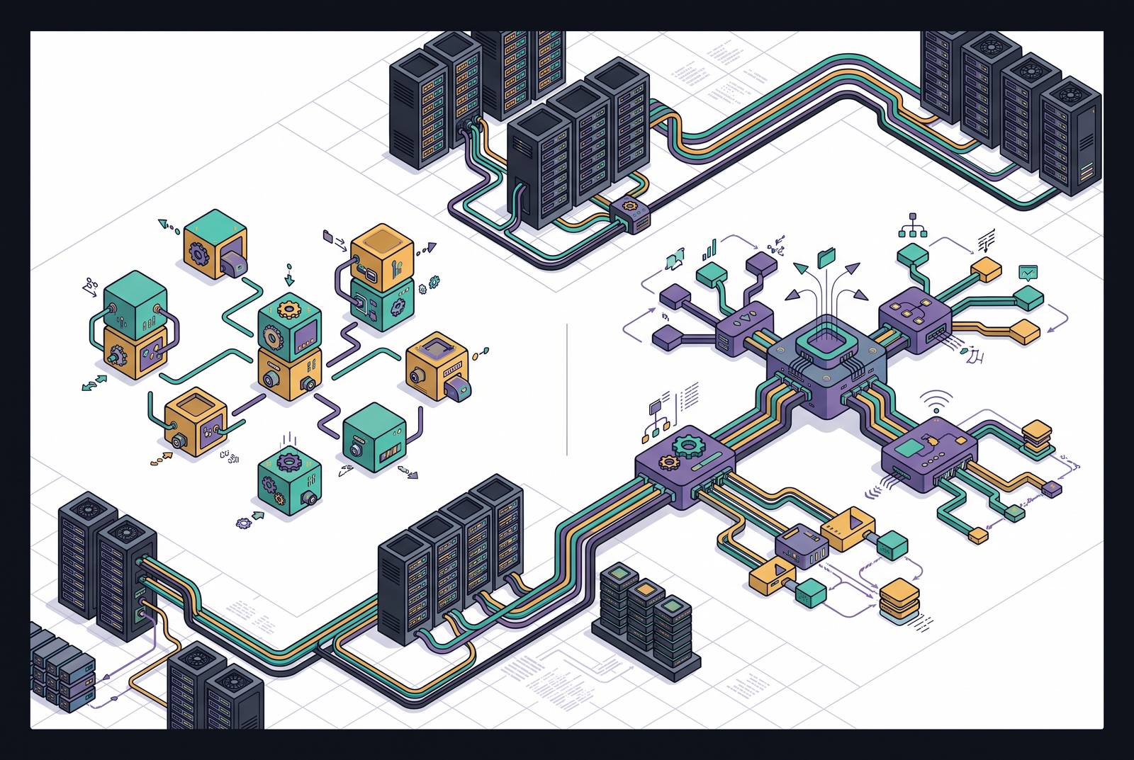 Cover illustration for “AI Agents vs Agentic AI Systems in Enterprise Deployments”