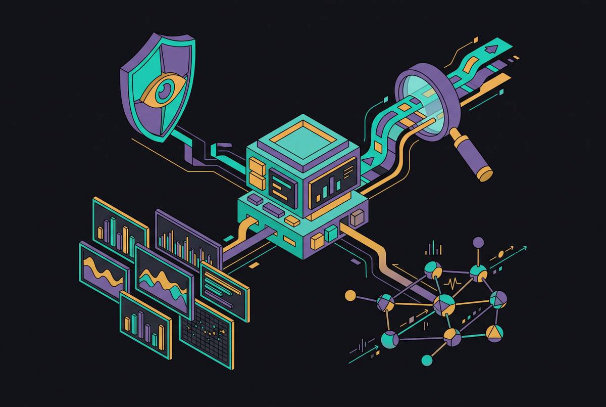 Cover illustration for “Evaluating AI Observability Tools for Security Operations”