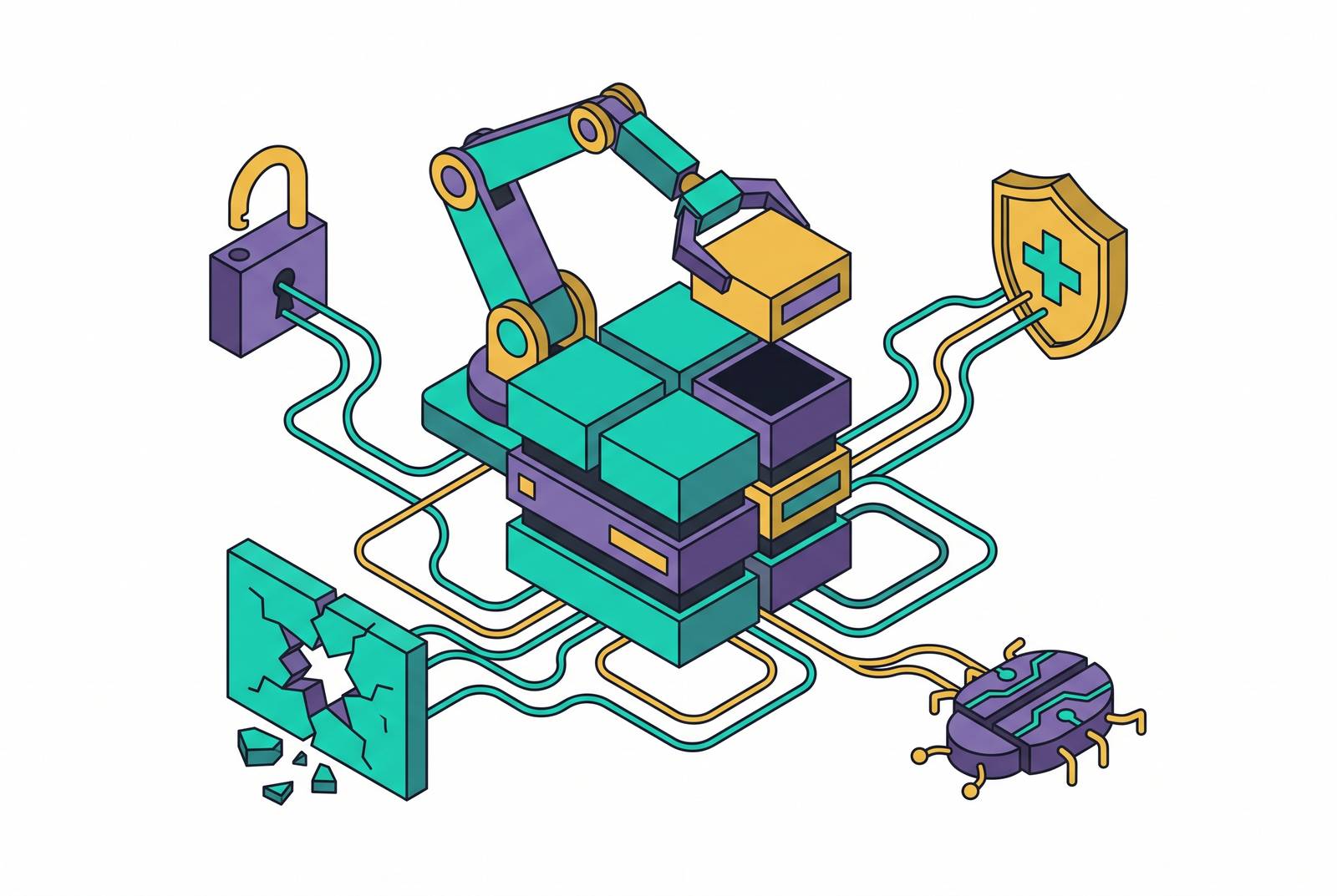 Cover illustration for “Vibe Coding Security Risks in AI-Assisted Enterprise Development”