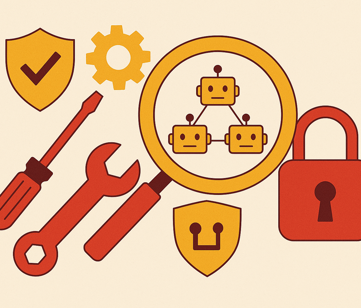 Cover illustration for “tools for securing and observing multi-agent AI systems in the enterprise”
