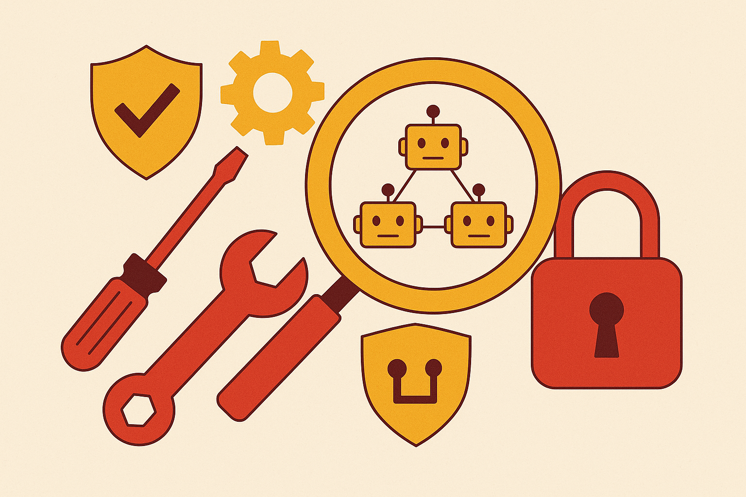 Cover illustration for “tools for securing and observing multi-agent AI systems in the enterprise”
