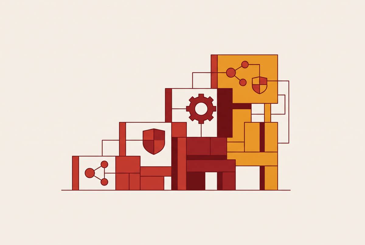 Cover illustration for “AI Governance Maturity Model for Enterprise Organizations”