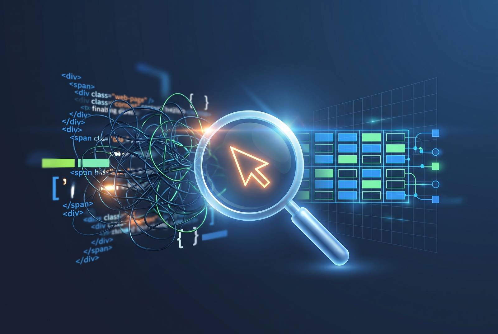 Cover illustration for “Extracting Structured Data From JavaScript-Rendered Pages”